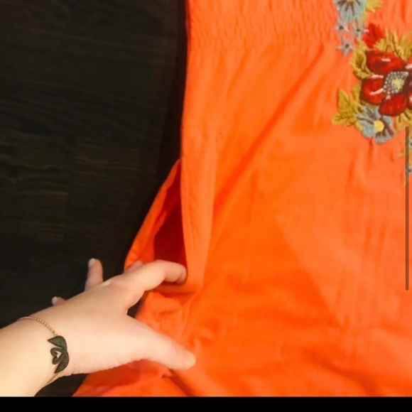 🥳HP🥳Johnny Was Orange Women's small Soft Tunic S - Picture 4 of 5